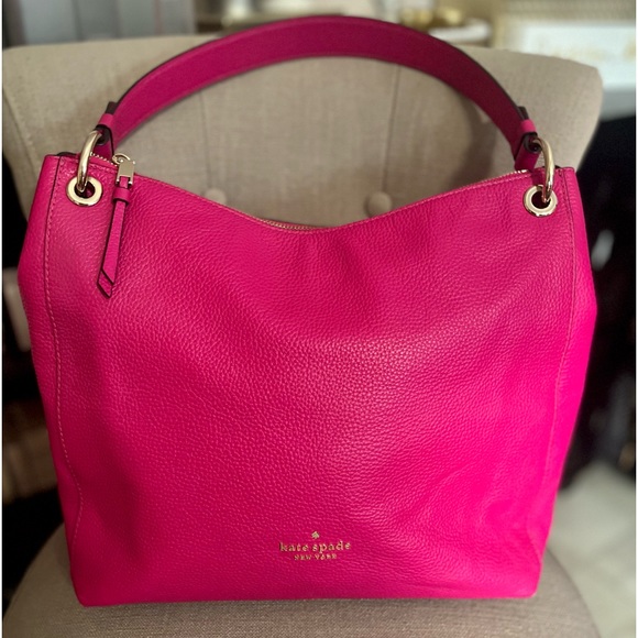 kate spade Bags Kate Spade Leather Shoulder Baghobo In Hot Pink